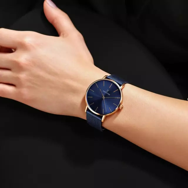 Santorini Essence Blue Gold Women’s Watch - 36mm