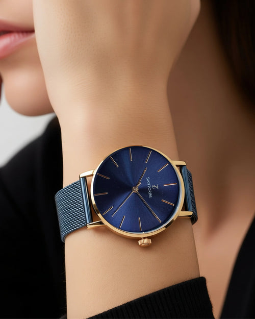 Santorini Essence Blue Gold Women’s Watch - 36mm