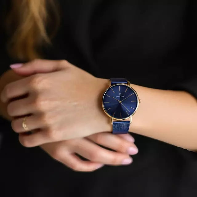 Santorini Essence Blue Gold Women’s Watch - 36mm